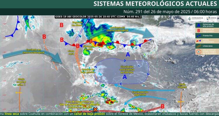 ¿México enfrentará lluvias fuertes y posibles granizadas en varias regiones este lunes?