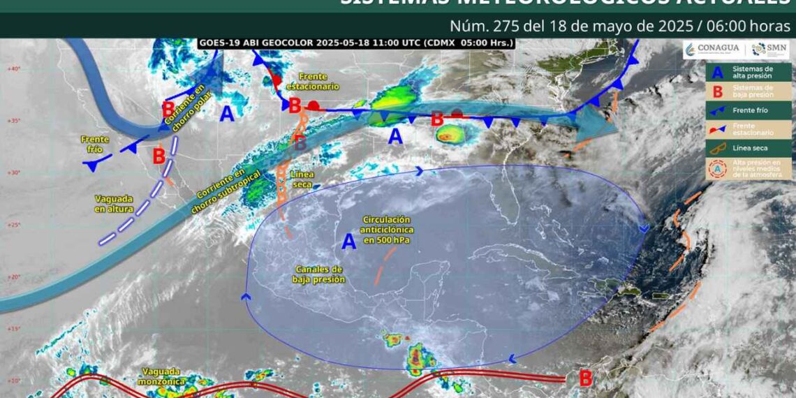 ¿Qué estados de México enfrentarán más calor este domingo 18 de mayo, según el SMN