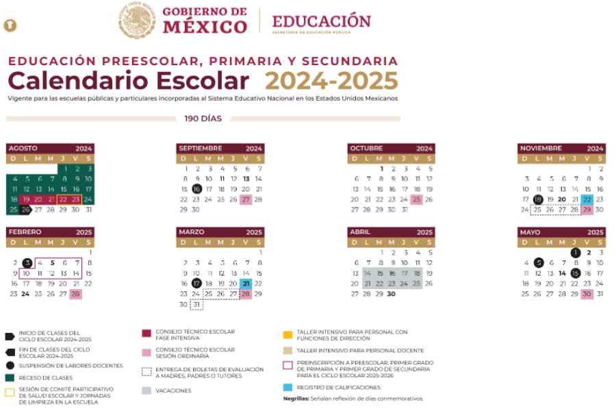 ¿Qué viernes del mes de mayo 2025 no hay clases para los estudiantes?