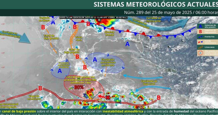 ¿Qué zonas del país tendrán lluvias intensas este domingo 25 de mayo, según el SMN