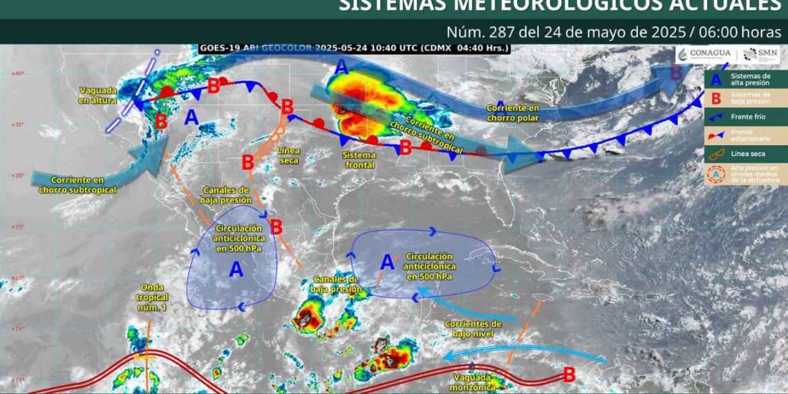 ¿Se esperan lluvias intensas y fuertes vientos este sábado en México?