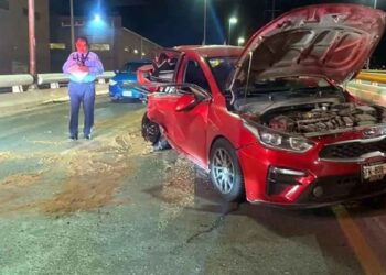 Accidente en la avenida Sendero Divisorio de San Nicolás deja 4 lesionados