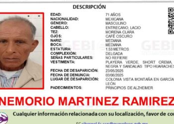 Adulto mayor desaparece en la colonia Vista Montaña de García, Nuevo León