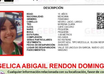 Autoridades buscan a una joven que desapareció en García, Nuevo León