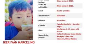 Buscan a Iker Iván, niño de 1 año desaparecido en la sierra Mixe de Oaxaca