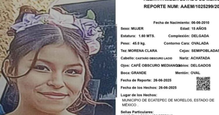 Buscan a Mily Addison, adolescente desaparecida en Ecatepec; temen que sea víctima de un delito