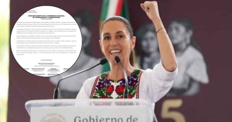 CONAGO respalda a Claudia Sheinbaum tras señalamientos por manifestaciones en Los Ángeles