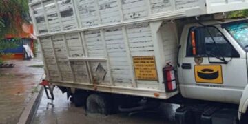 camión socavón El Mante