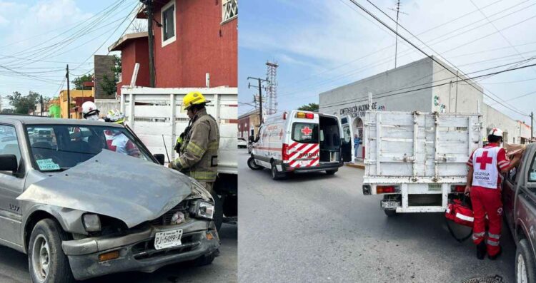 Choque camionetas lesionada en Linares