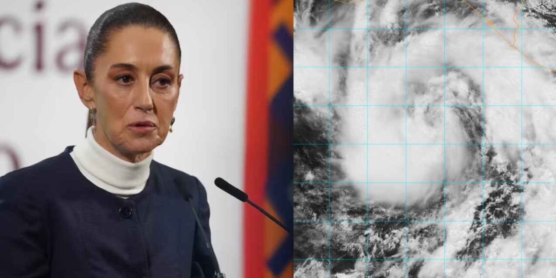 Claudia Sheinbaum alerta por tormenta tropical 'Erick'; podría convertirse en huracán categoría 2