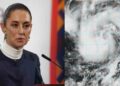 Claudia Sheinbaum alerta por tormenta tropical 'Erick'; podría convertirse en huracán categoría 2