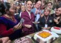 Claudia Sheinbaum celebra su cumpleaños en el Palacio Nacional