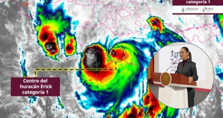 Claudia Sheinbaum lanza mensaje tras impacto del Huracán Erick: ¿Qué dijo?
