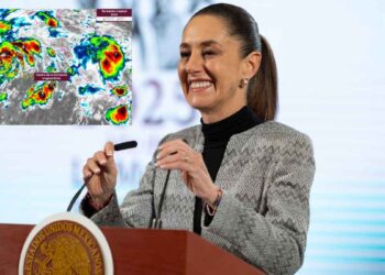 Claudia Sheinbaum solicita a la ciudadanía mantenerse informados sobre la evolución de la Tormenta Tropical Erick en México