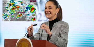Claudia Sheinbaum solicita a la ciudadanía mantenerse informados sobre la evolución de la Tormenta Tropical Erick en México