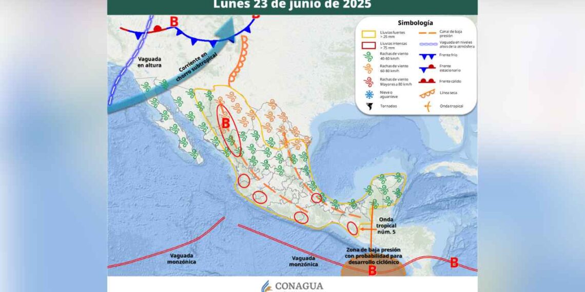 Clima 23 junio México