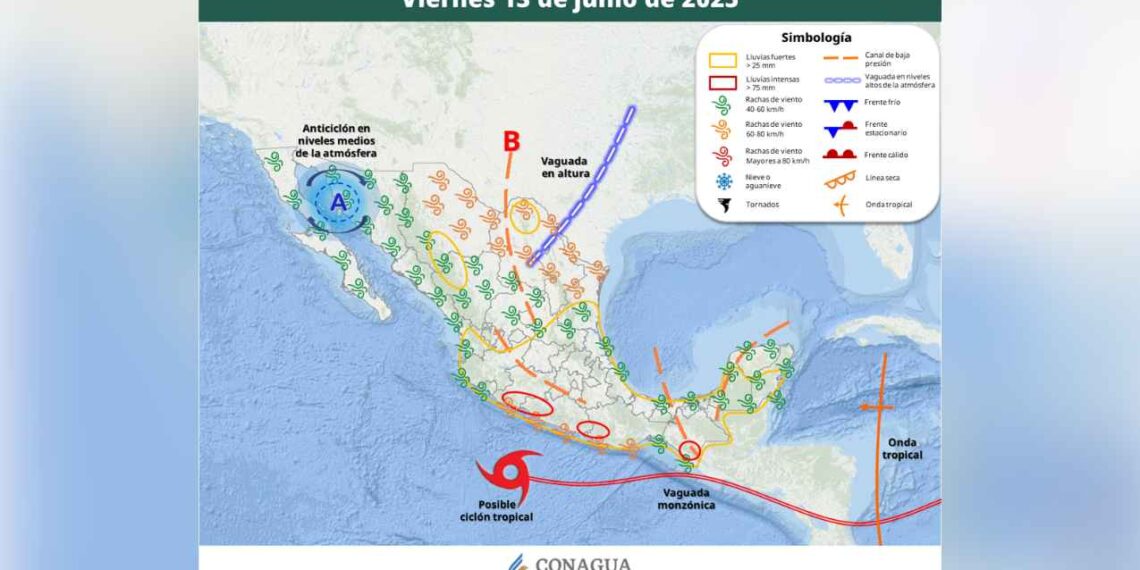 Clima México 13 junio