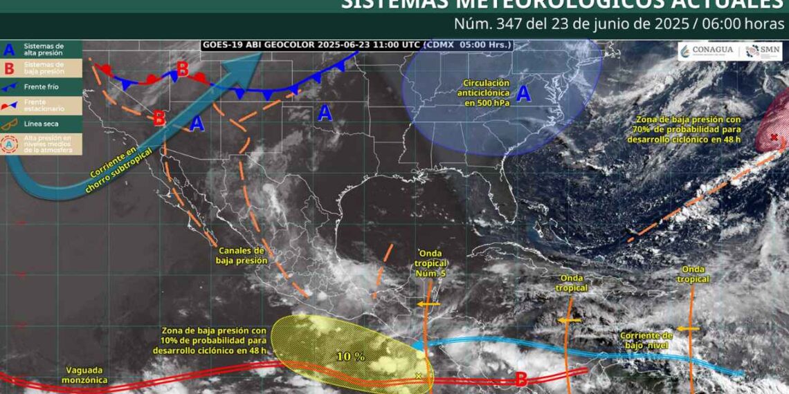 Clima en México: ¿Cuáles regiones tendrán lluvias intensas este 23 de junio?