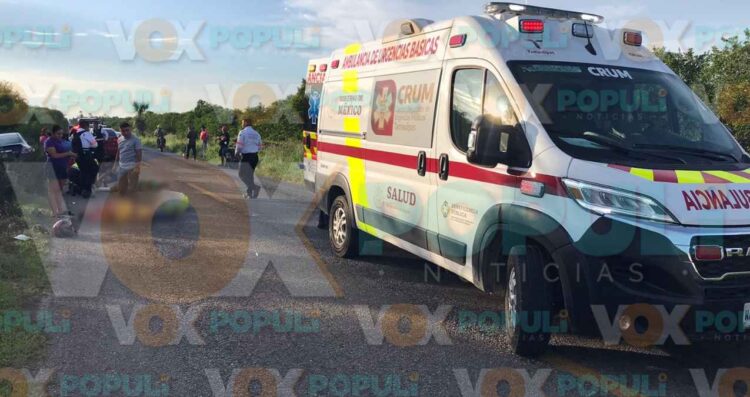 Conductor acelerado arrolla a pareja en motocicleta, en Cd. Victoria, Tamaulipas