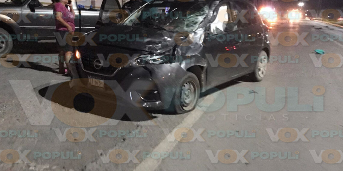 Conductor causa carambola en Ciudad Victoria, Tamaulipas; motociclista termina herido