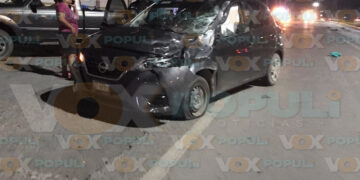 Conductor causa carambola en Ciudad Victoria, Tamaulipas; motociclista termina herido