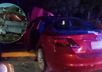 Conductor pierde el control y choca contra barandal en Juárez, NL; hay 3 mujeres heridas