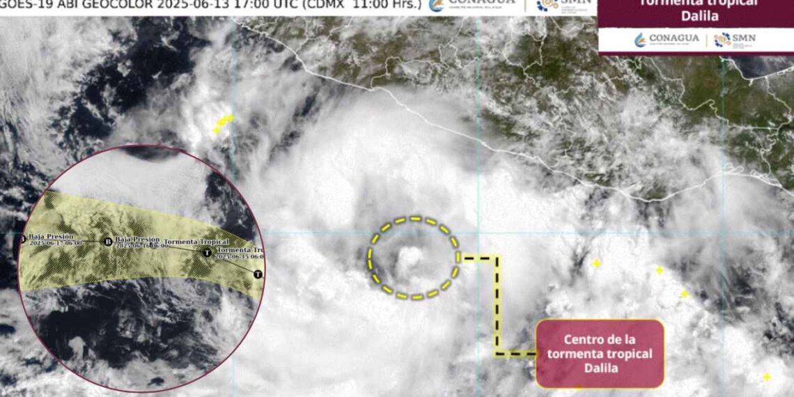 Depresión Tropical Cuatro-E evoluciona a Tormenta Tropical Dalila: ¿Dónde se encuentra ubicada?