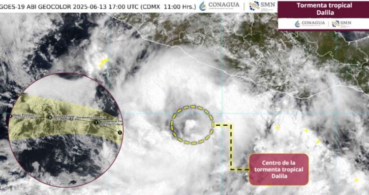 Depresión Tropical Cuatro-E evoluciona a Tormenta Tropical Dalila: ¿Dónde se encuentra ubicada?