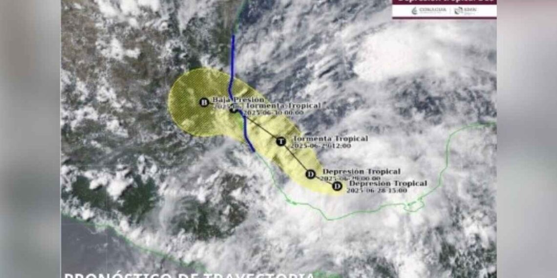 Depresión Tropical Dos trayectoria