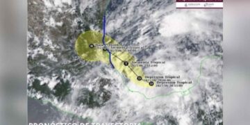 Depresión Tropical Dos trayectoria