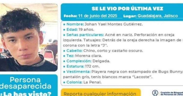 Desaparece joven en Guadalajara tras acudir a cita de trabajo