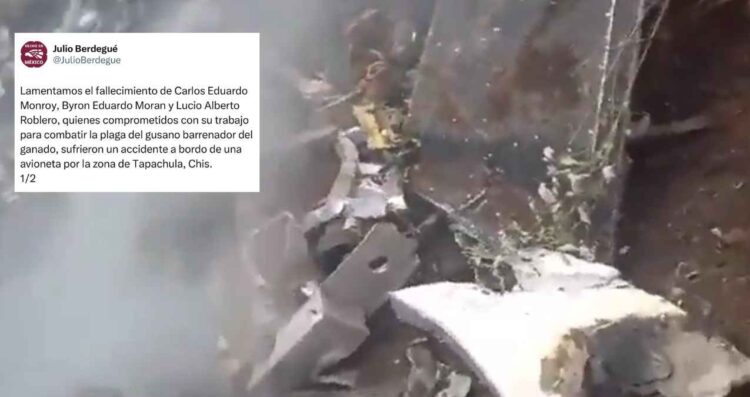 Desplome de una avioneta en Tapachula, Chiapas, deja 3 muertos