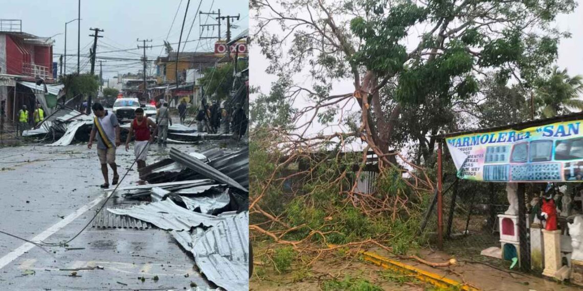 Difunden las primeras imágenes de cómo luce Guerrero tras el paso del Huracán Erick