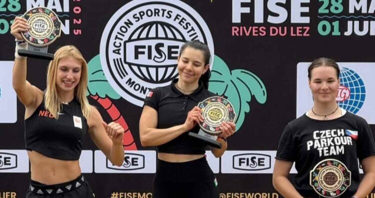 Ella Bucio conquista oro en la Copa del Mundo de parkour en Francia