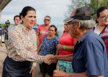 Encabeza Mónica Villarreal supervisión preventiva en zonas bajas de Tampico ante riesgo por creciente de los ríos