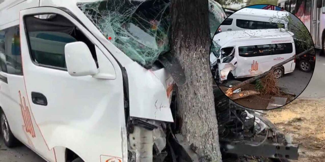Fuerte choque entre 2 combis y una camioneta deja 10 heridos en Tlalnepantla, Estado de México