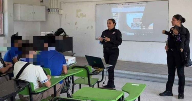 Guardia Estatal de Género brinda información preventiva a estudiantes de secundaria de Tampico, Tamaulipas