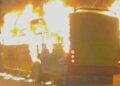 Hallan cinco cuerpos calcinados en autobús incendiado en Acapulco