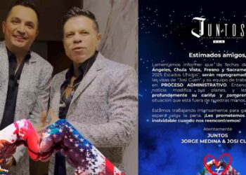 Josi Cuen y Jorge Medina posponen gira en Estados Unidos por trámites de visa