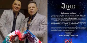 Josi Cuen y Jorge Medina posponen gira en Estados Unidos por trámites de visa
