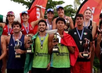 México lidera el Tour NORCECA de voleibol de playa con tres medallas en Honduras