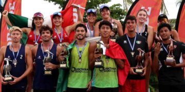 México lidera el Tour NORCECA de voleibol de playa con tres medallas en Honduras