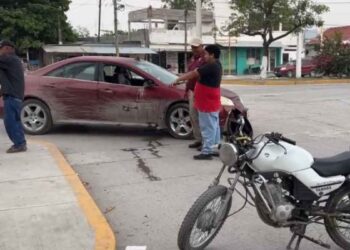 Motociclista choque El Mante