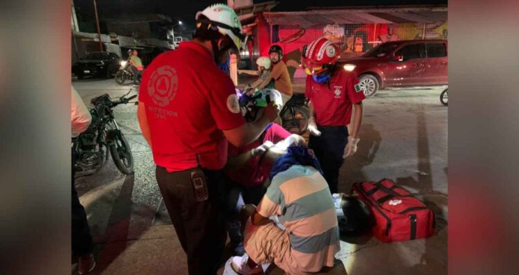 Motociclista choque herido Mante