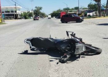 Motociclista lesionado Montemorelos