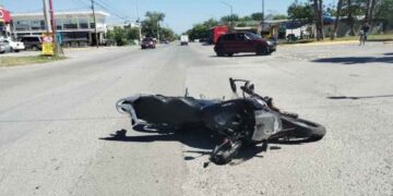 Motociclista lesionado Montemorelos