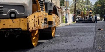 Obras de pavimentación en Ciudad Victoria