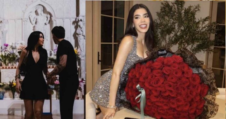 Peso Pluma sorprende a Kenia Os con lujoso ramo y desatan rumores de boda