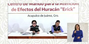 Protección Civil informa que no hay reporte de personas fallecidas tras el paso del huracán Erick; pide no bajar la guardia