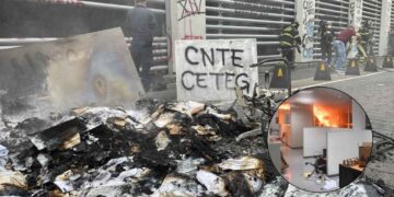 CNTE incendió SNTE